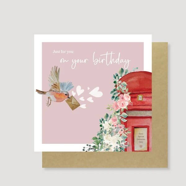 Post Box Birthday Card