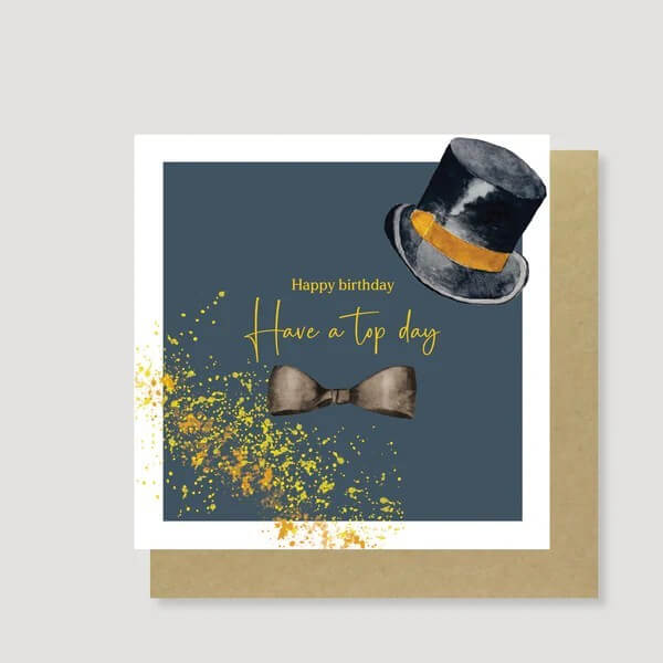Top Hat Birthday Card