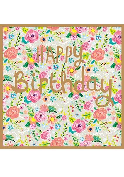Colourful Flowers Birthday Card - House of Cards
