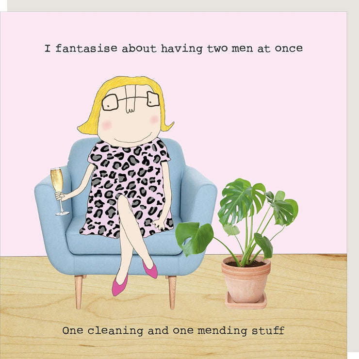 Fantasise About Two Men Birthday Card