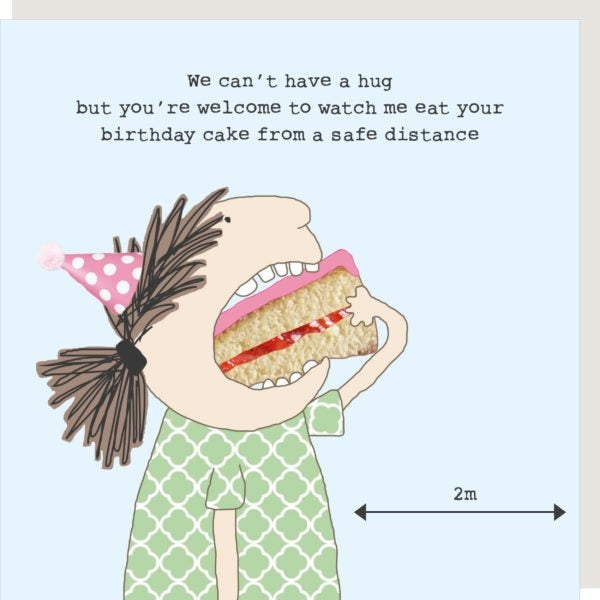 Cake Distance Greeting Card