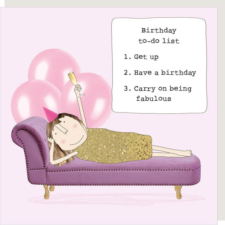 To Do List Birthday Card