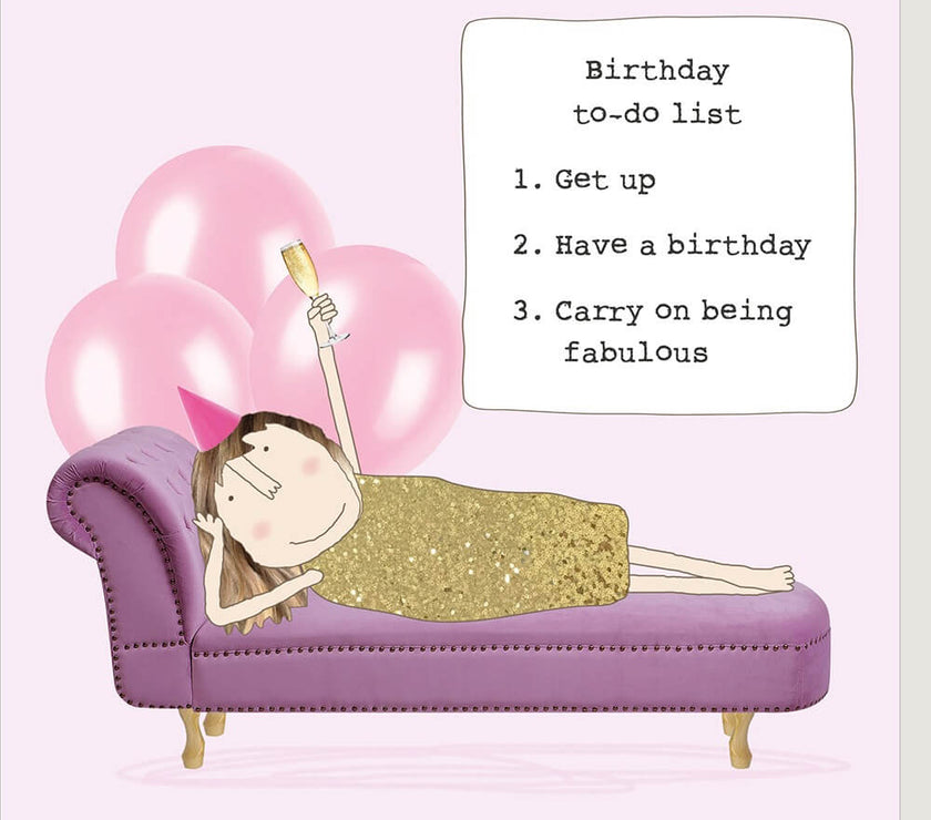 To Do List Birthday Card