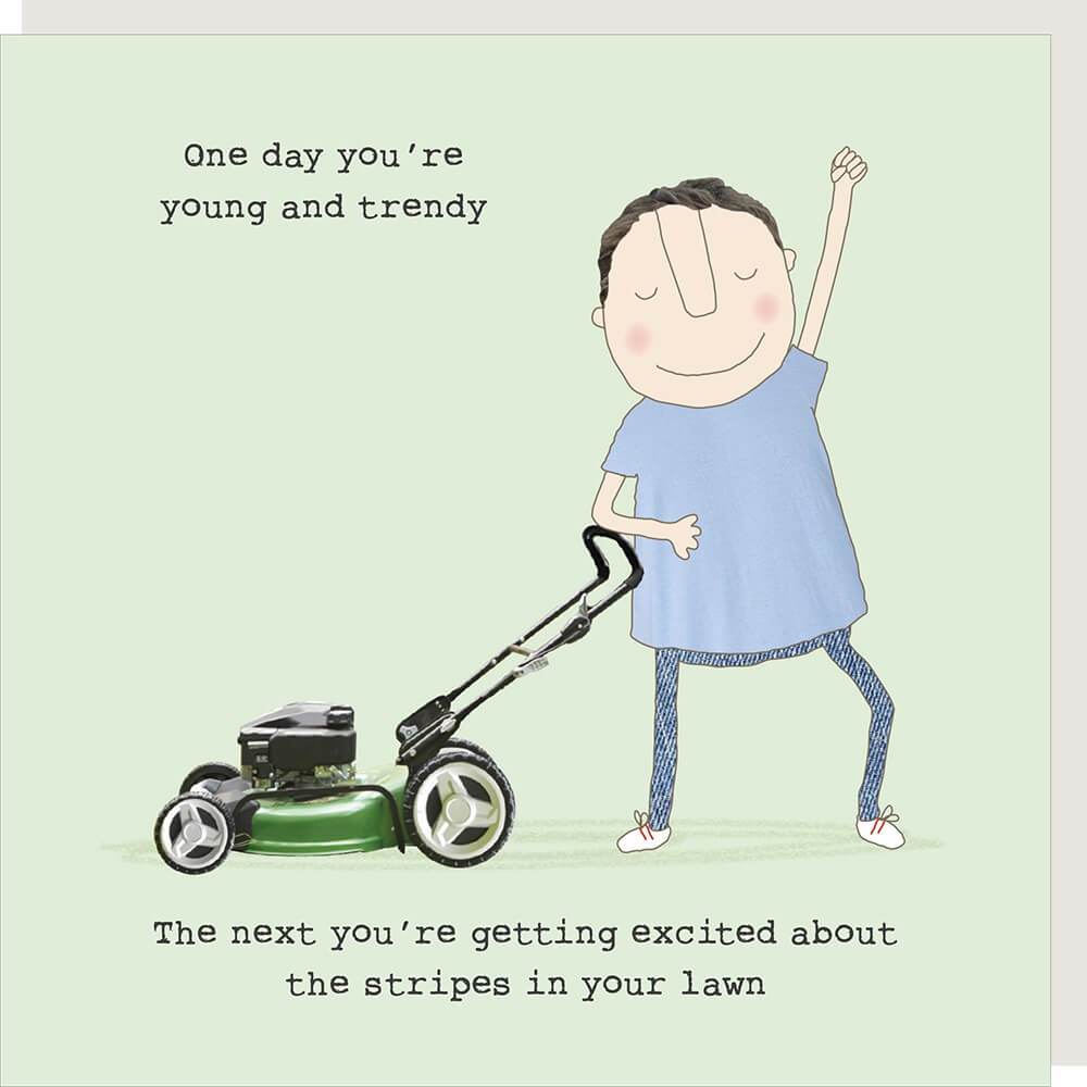 Lawn Stripes Birthday Card - House of Cards
