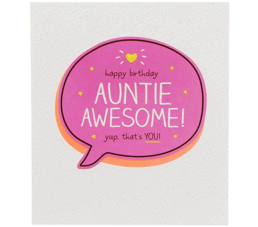 Auntie Awesome Birthday Card - House of Cards