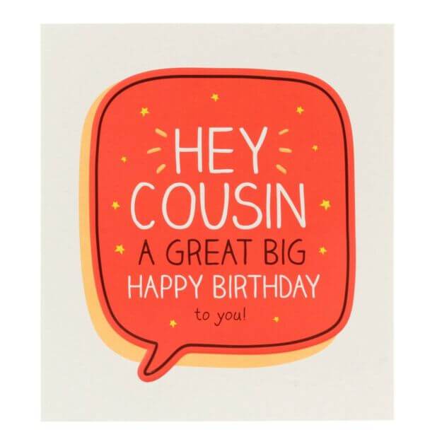 Hey Cousin Birthday Card - House of Cards