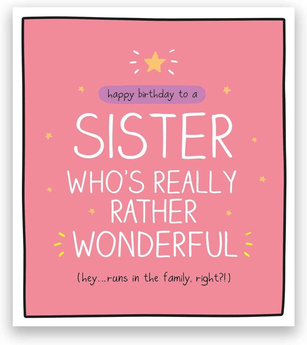 Wonderful Sister Birthday Card - House of Cards