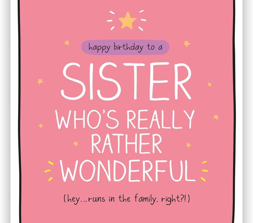 Wonderful Sister Birthday Card