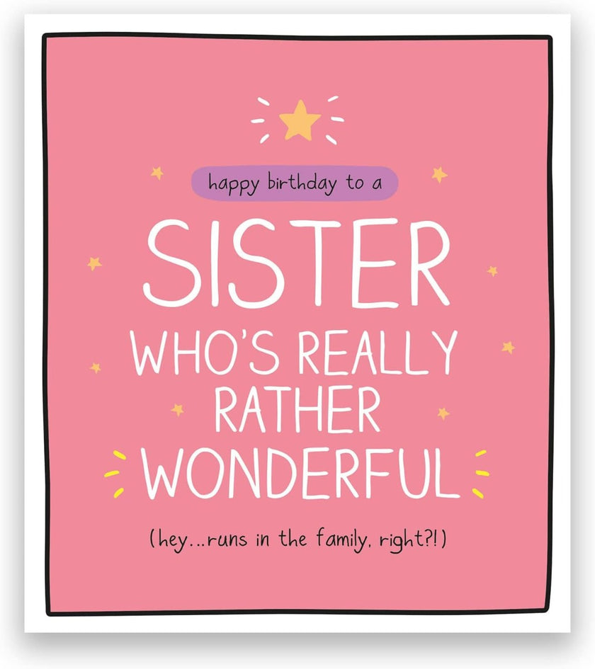 Wonderful Sister Birthday Card