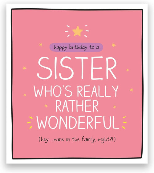 Wonderful Sister Birthday Card