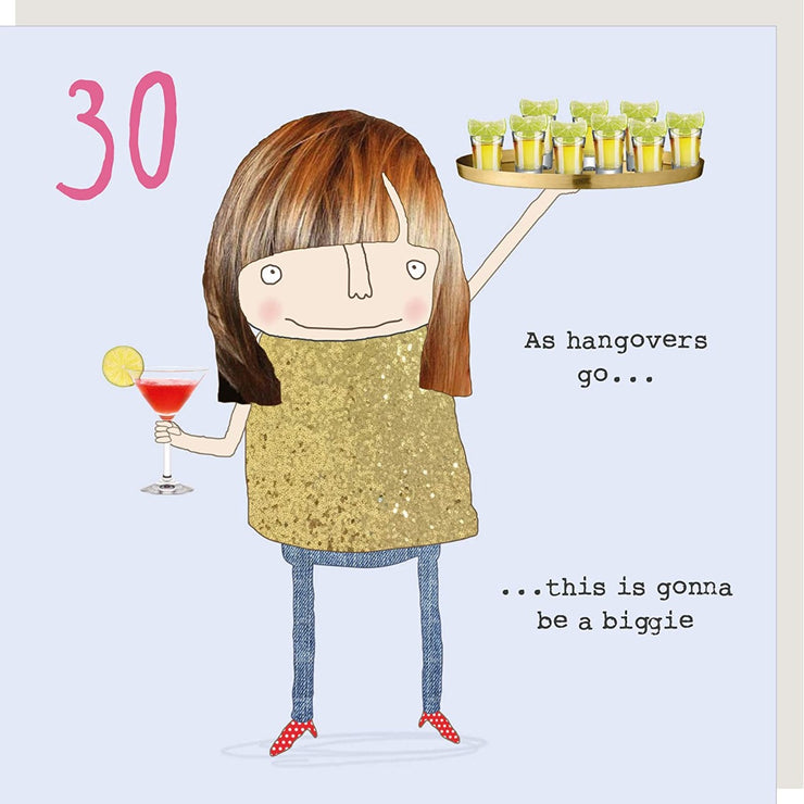 Big Hangover 30th Birthday Card
