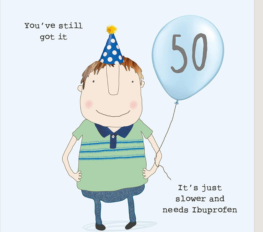 Need Ibuprofen 50th Birthday Card
