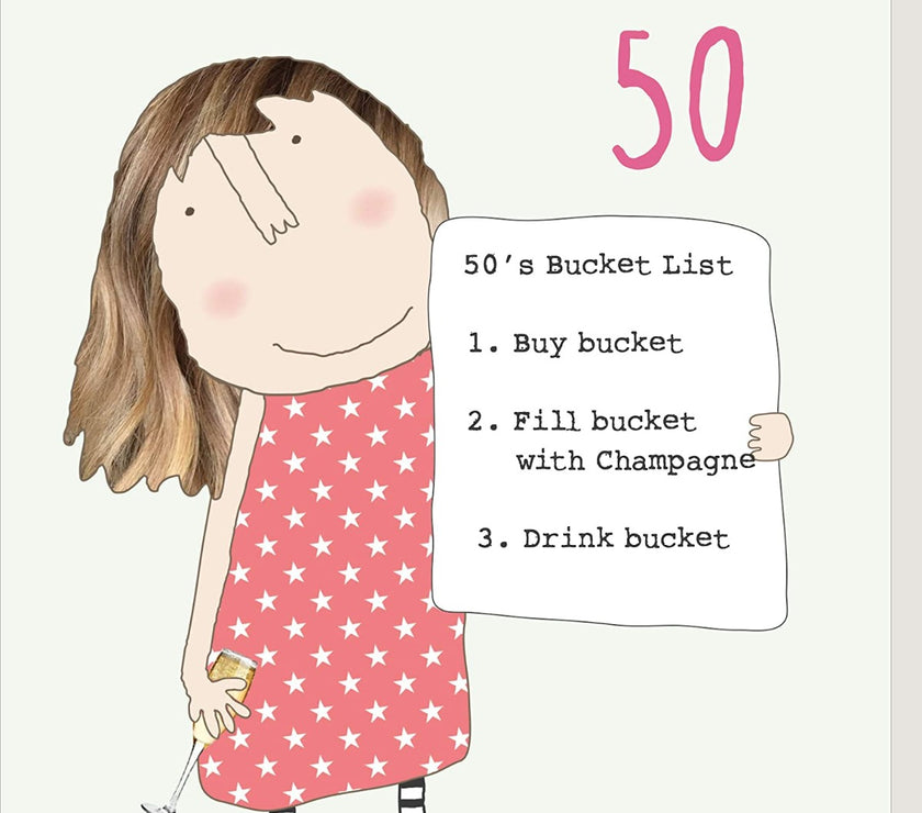 Bucket List 50th Birthday Card