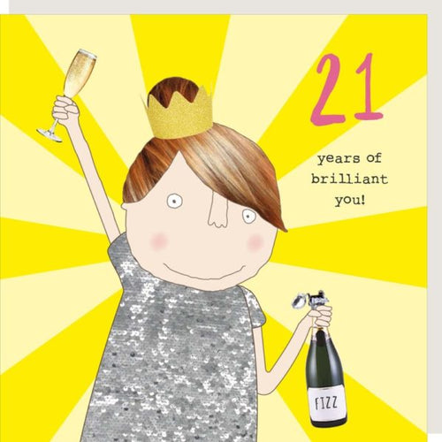 Brilliant You Fizz 21st Birthday Card
