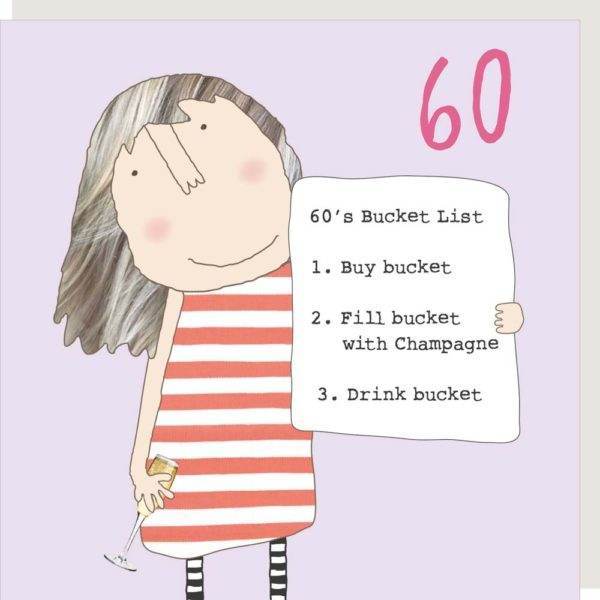 Bucket List 60th Birthday Card - House of Cards