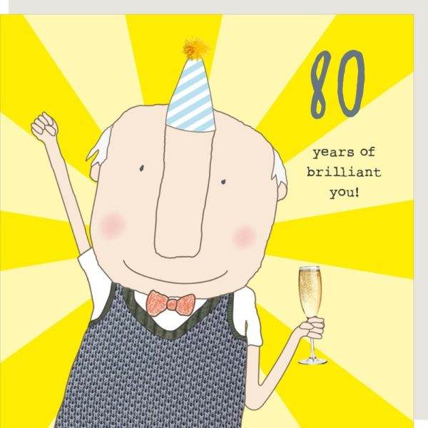 80 Years of Brilliant You 80th Birthday Card - House of Cards