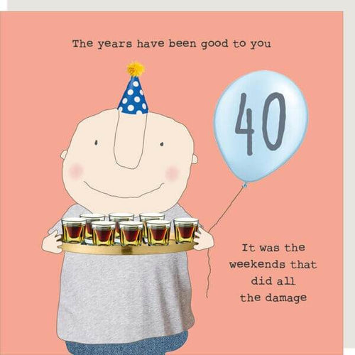 40th Shots Birthday Card - House of Cards