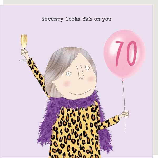 Looking Fab 70th Female Birthday Card