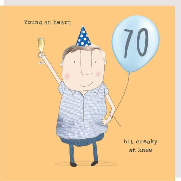70th Young Heart Birthday Card - House of Cards