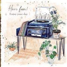 Record Player Birthday Card