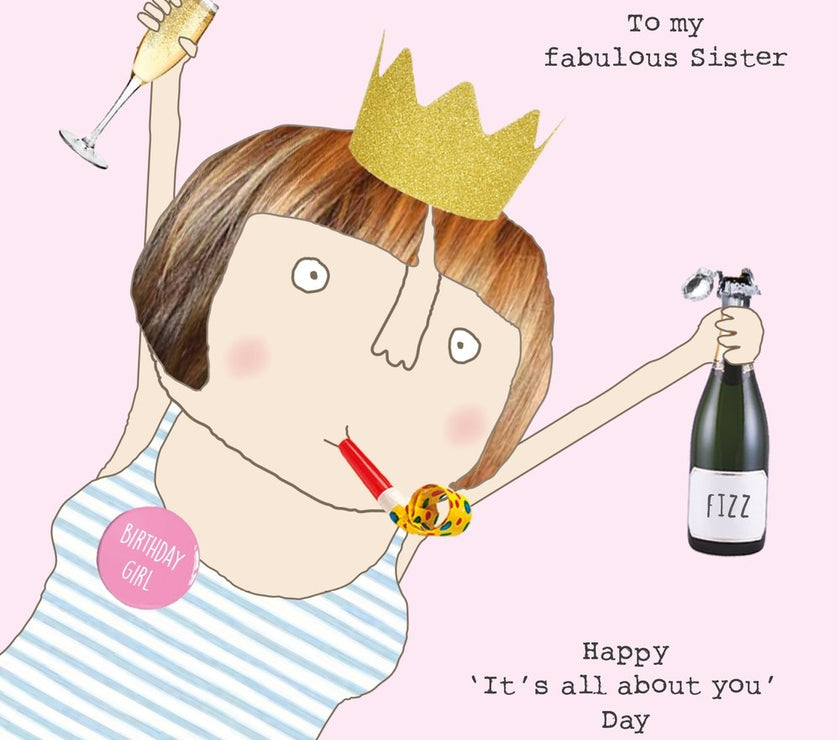 Sister all about you Birthday Card