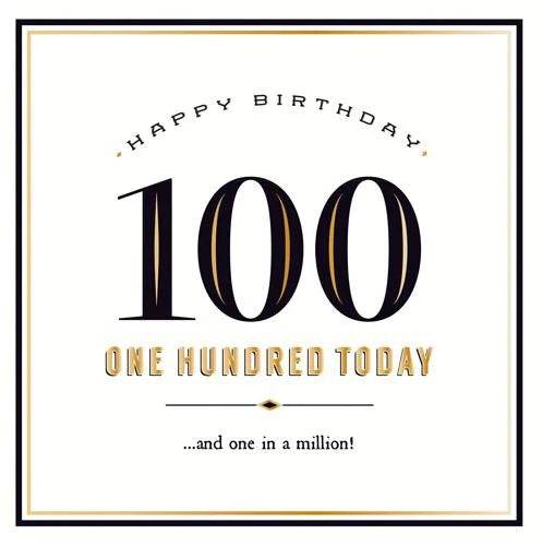 100th Birthday Card - House of Cards