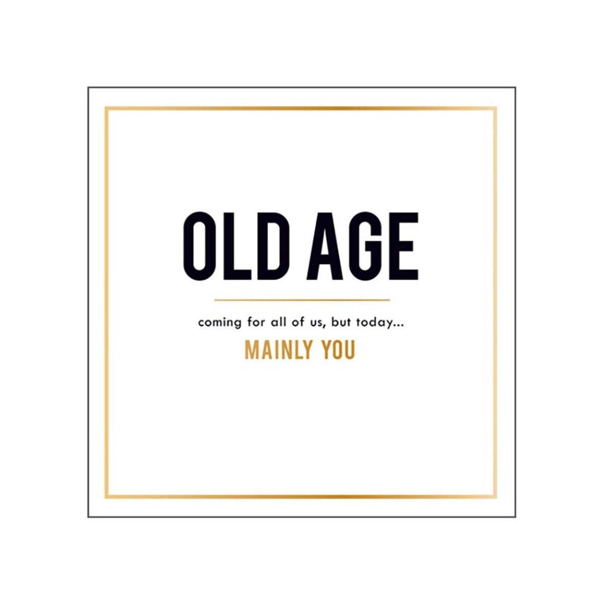 Old Age Birthday Card - House of Cards