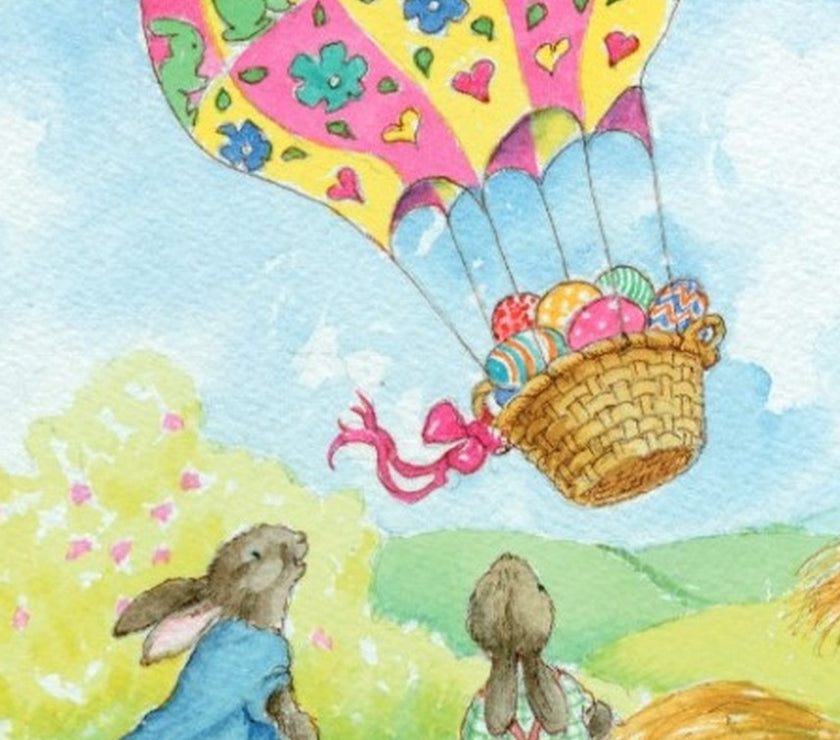 Egg Balloon Easter Card