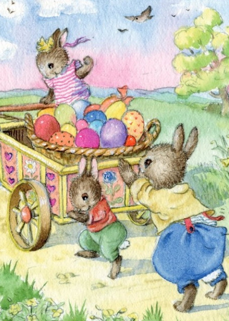 Egg Cart Easter Card