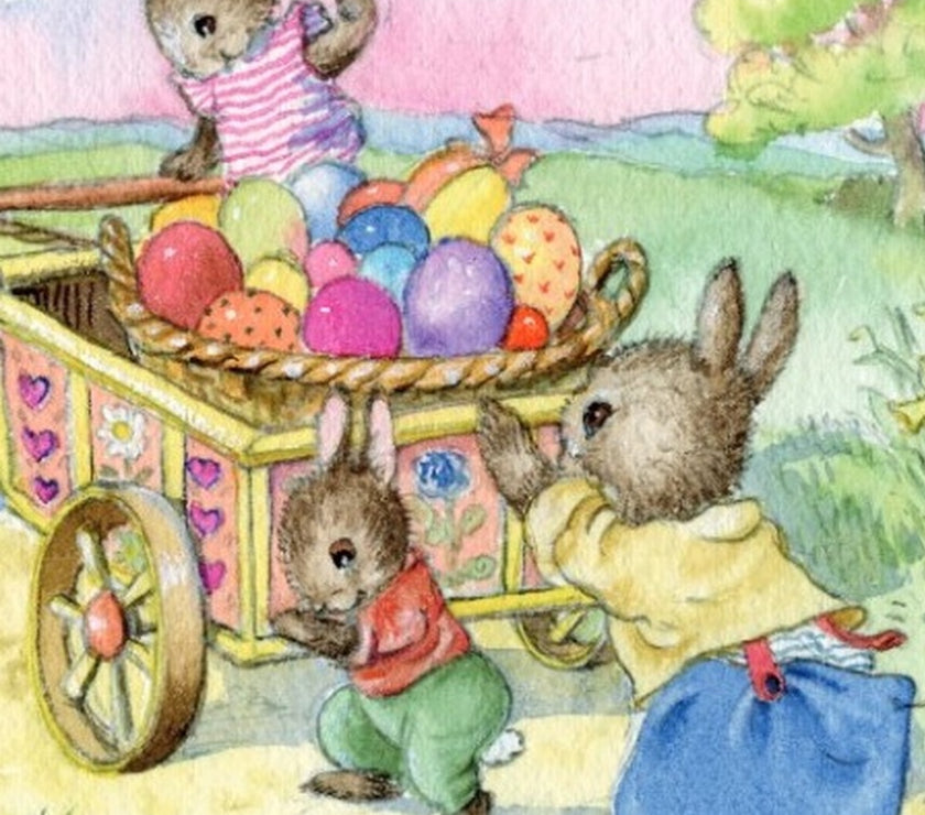 Egg Cart Easter Card