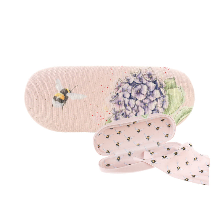Hydrangea and Bee Glasses Case