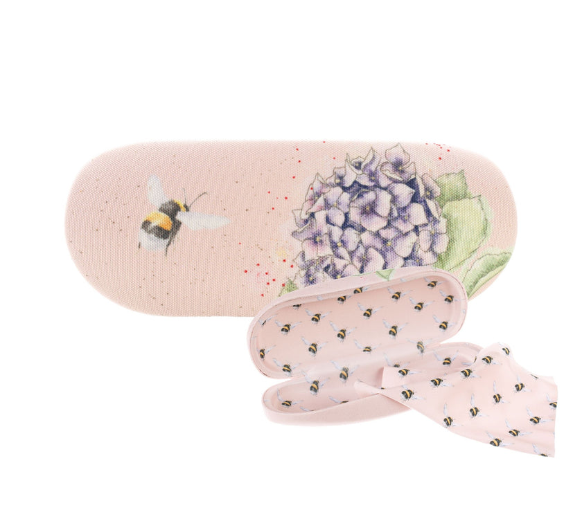 Hydrangea and Bee Glasses Case
