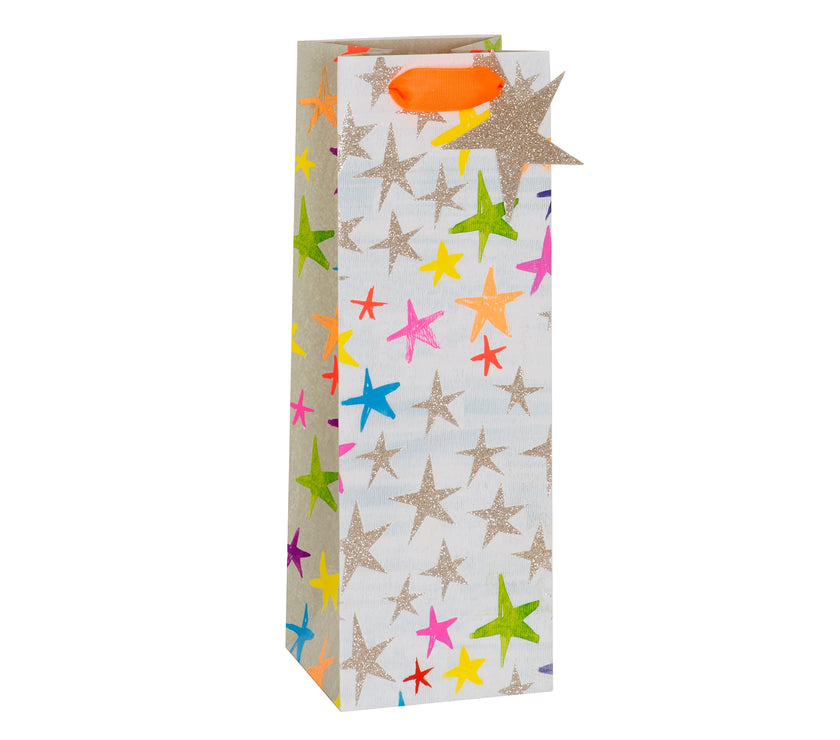 Glittering Stars Bottle Gift Bag