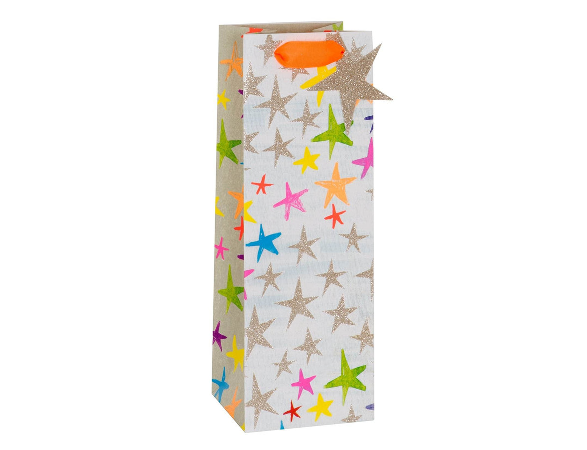 Glittering Stars Bottle Gift Bag - House of Cards