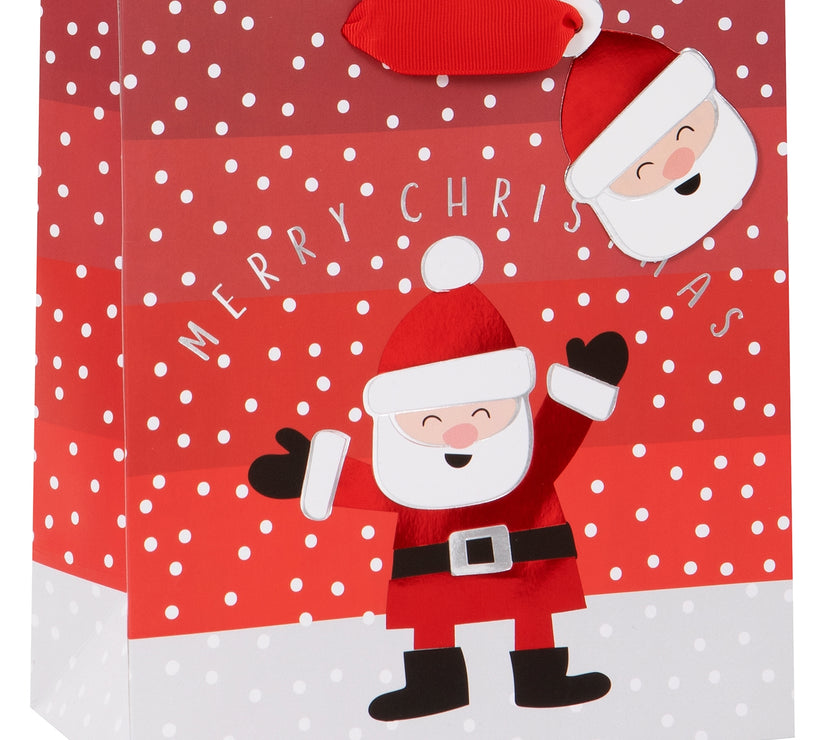 Santa Claus Merry Christmas Medium Gift Bag