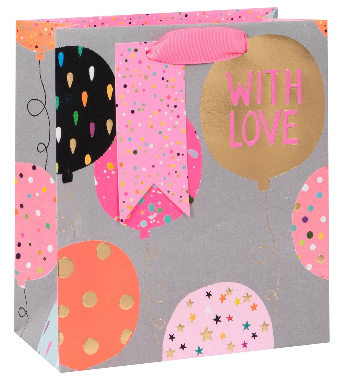With Love Balloons Medium Gift Bag - House of Cards