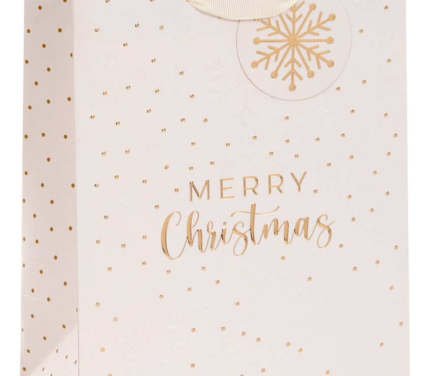 Golden Snowflakes Medium Gift Bag