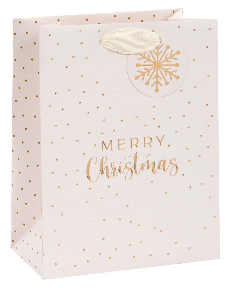 Golden Snowflakes Medium Gift Bag