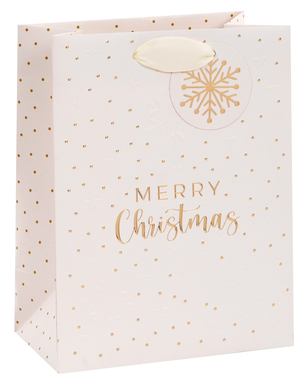 Golden Snowflakes Medium Gift Bag