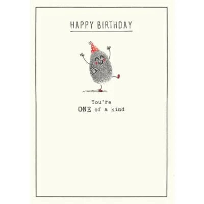 Etched One of a Kind Birthday Card