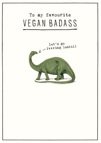 Vegan Badass Birthday Card