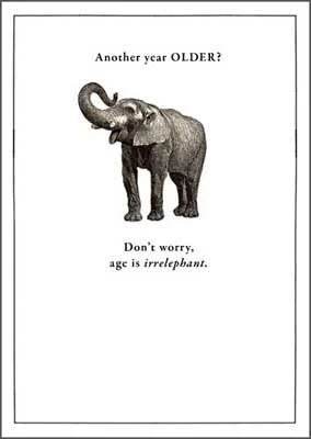 Etched Elephant Birthday Card - House of Cards