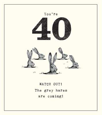Etched 40th Birthday Card