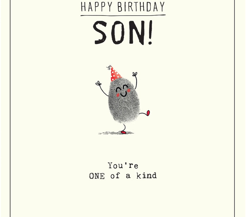 Etched Son Birthday Card