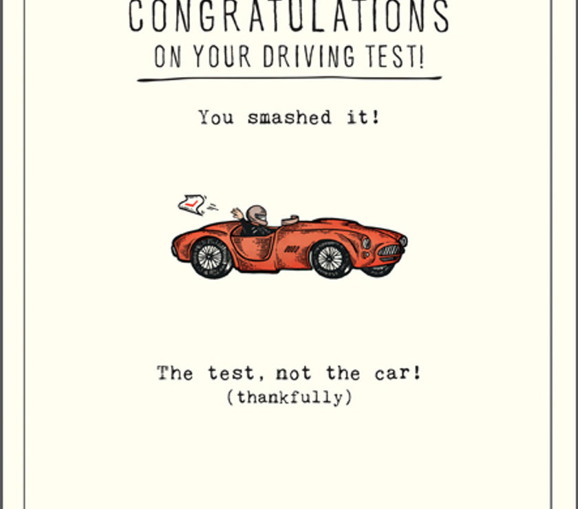 Driving Test Congratulations Card