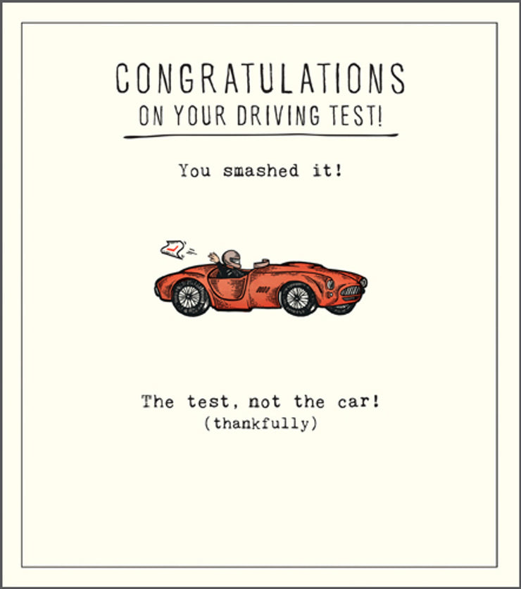 Driving Test Congratulations Card