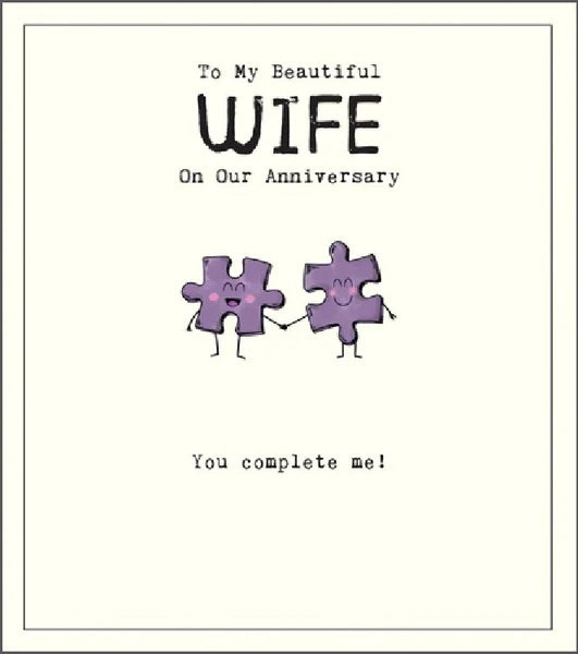 Wife Jigsaw Our Anniversary Card