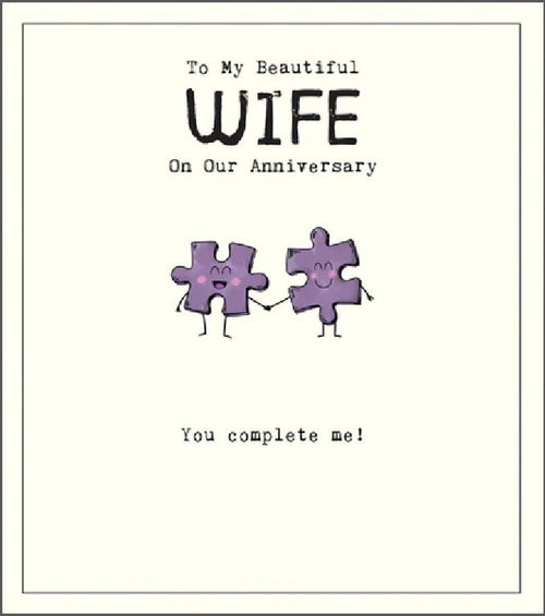 Wife Jigsaw Our Anniversary Card