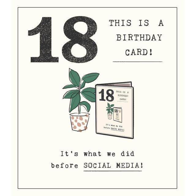 Before Social Media 18th Birthday Card - House of Cards