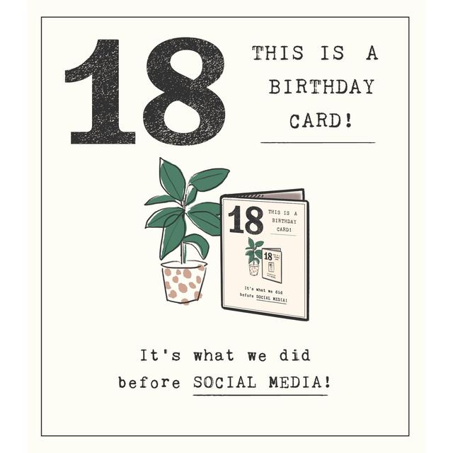 Before Social Media 18th Birthday Card